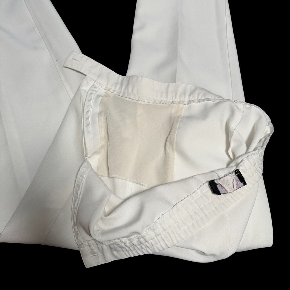 Vintage White Dress Pants Trousers Tummy Toner MADE IN USA SIZE 8 office preppy - Picture 2 of 10